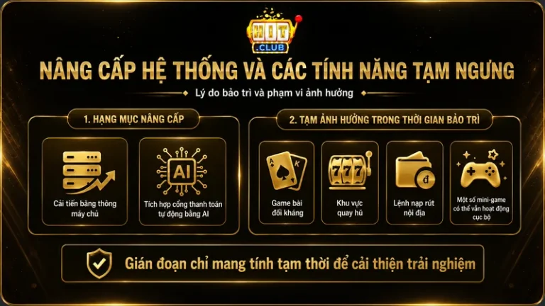 Thông Báo Bảo Trì HITCLUB – Lịch Trình Và Link Dự Phòng