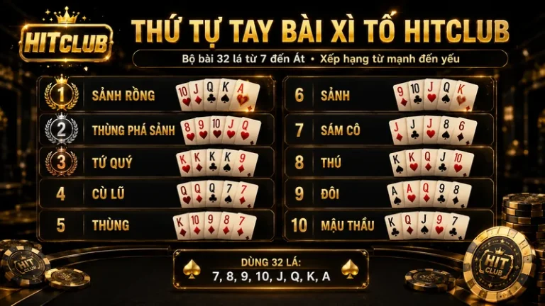 Xì Tố HITCLUB – Hướng Dẫn Luật Chơi Và 4 Vòng Cược